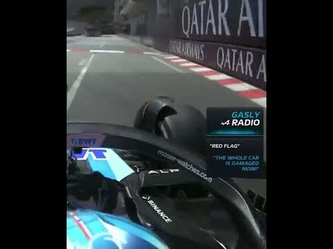 Pierre Gasly reacted to his teammate Esteban Ocon driving into him 👀