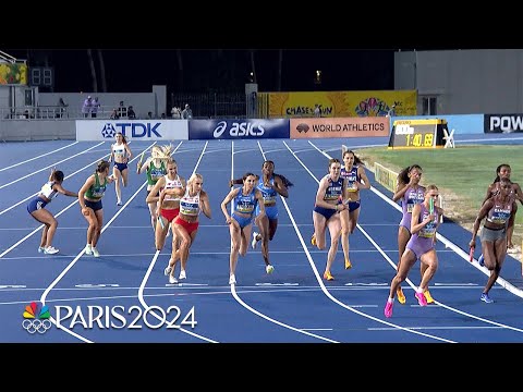 USA blows out the competition in women’s 4x400m at World Athletics ...