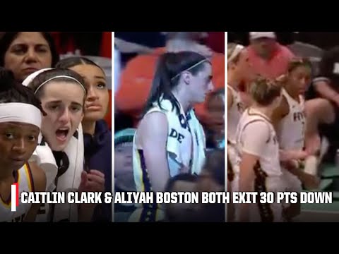 Caitlin Clark & Aliyah Boston Both Exit Game Vs. Liberty While 30 PTS ...