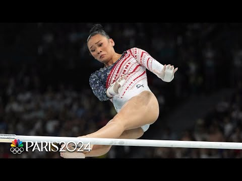 Suni Lee SMASHES uneven bars routine to help U.S. win women’s gymnastics team gold | Paris Olympics