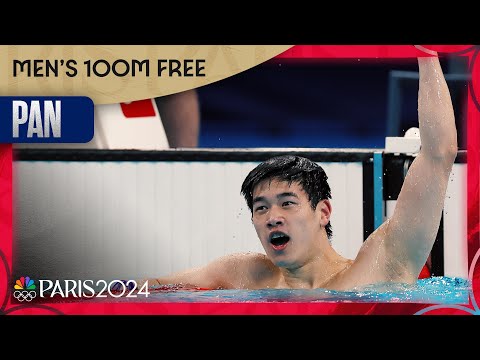 Pan Zhanle sets WORLD RECORD in men’s 100m freestyle final | Paris Olympics | NBC Sports