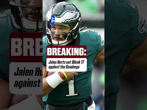 Jalen Hurts OUT (concussion) Week 17 against the Cowboys #shorts