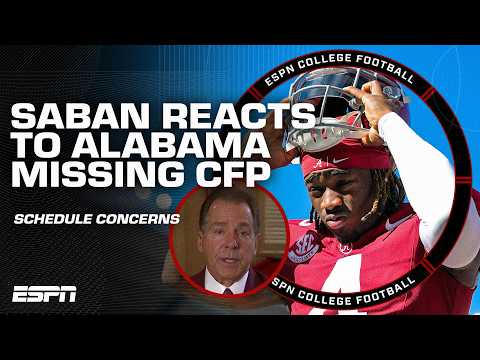 Nick Saban reacts to Alabama MISSING the 2024 College Football Playoff | ESPN CFB