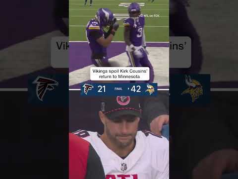 Kirk Cousins will go home with a loss in his return to Minnesota 😔 #shorts