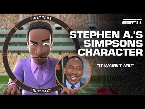 Stephen A. reacts to his Simpsons character on MNF: IT WASN’T ME 😂 | First Take