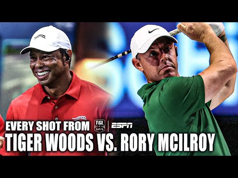 Tiger Woods vs. Rory McIlroy ⛳️ EVERY SHOT from their first TGL matchup | TGL on ESPN