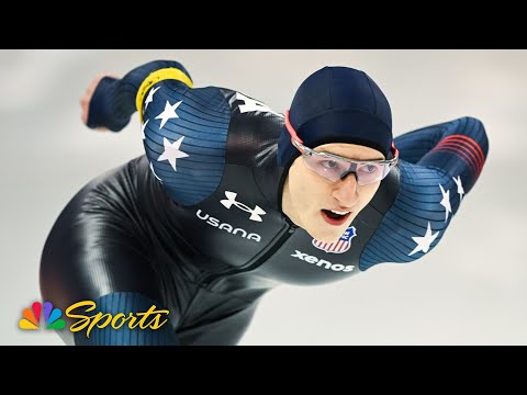 Jordan Stolz skates record time at home oval for 16th straight World Cup win | NBC Sports