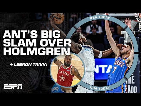 REACTION to Anthony Edwards POSTER on Chet Holmgren 😳 + LeBron All-Star Trivia | NBA Today