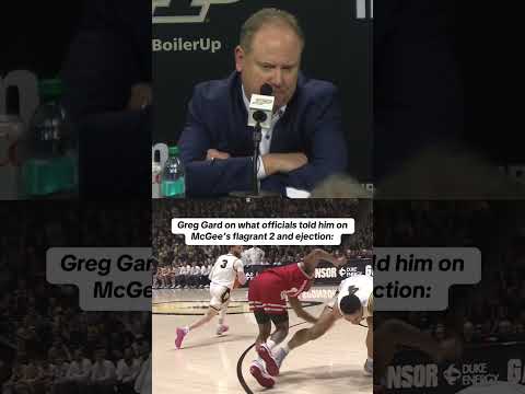 Greg Gard on McGee’s flagrant 2 ejection ๐ #ejection #basketball #cbb #CollegeBasketball