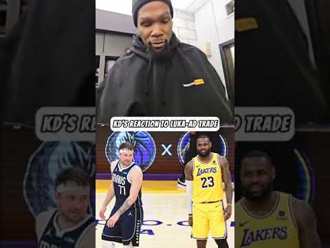 KD reacts to the Luka-AD blockbuster trade 👀