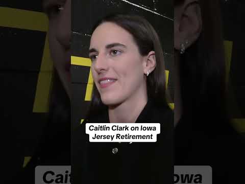 Caitlin Clark speaks on seeing her jersey being hung above rafters 👏#caitlinclark #iowabasketball