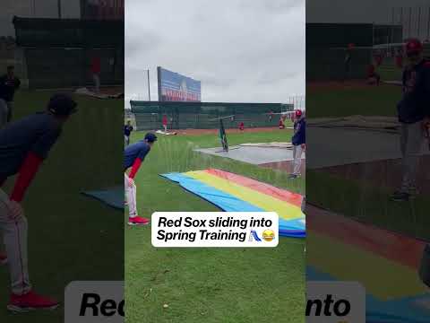 Red Sox having some fun ahead of Spring Training 😆 (via @RedSox) #RedSox #MLB #Slide
