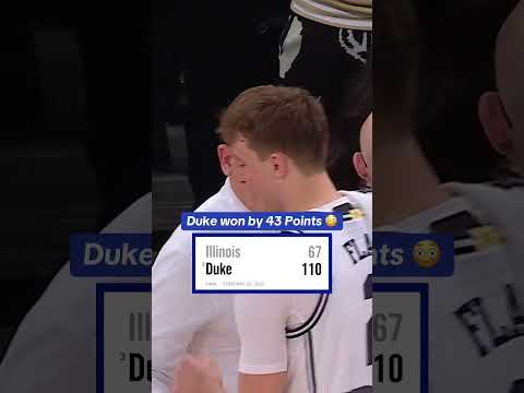 Duke dominated Illinois 😮💨 #dukebasketball #cooperflagg #illinoisbasketball #collegebasketball