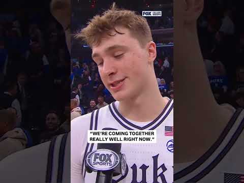 Cooper Flagg after Duke’s win over Illinois 🙌 #duke #nba #ncaa #basketball