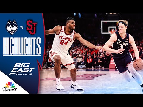 UConn vs. St. John’s | COLLEGE BASKETBALL HIGHLIGHTS | 2/23/25 | NBC Sports