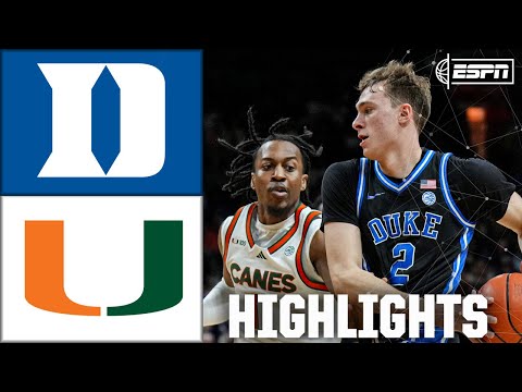Duke Blue Devils vs. Miami Hurricanes | Full Game Highlights | ESPN College Basketball