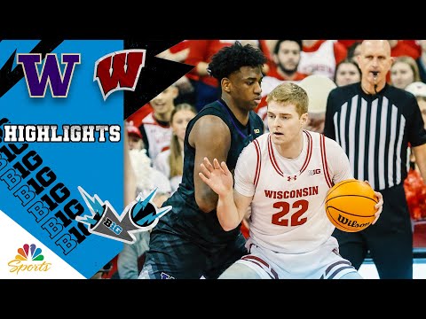 Washington vs. Wisconsin | COLLEGE BASKETBALL HIGHLIGHTS | 2/25/24 | NBC Sports