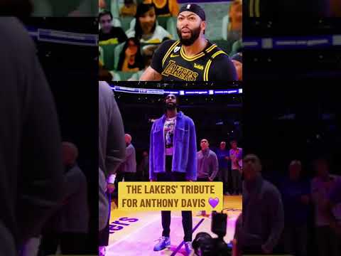 The Lakers honored Anthony Davis in his return to LA ๐ (via Lakers/TT)