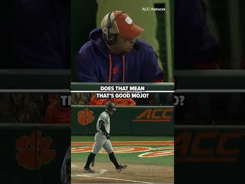 Head football coach Dabo Swinney joined the broadcast from the Clemson dugout 🤣 #shorts