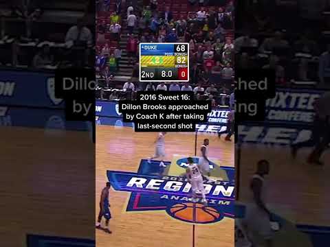 Coach K spoke to Dillon Brooks after Oregon beat Duke in the 2016 Sweet 16 #shorts