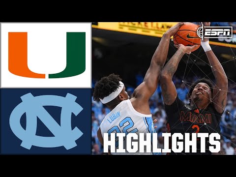 Miami Hurricanes vs. North Carolina Tar Heels | Full Game Highlights | ESPN College Basketball