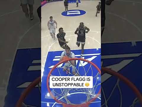 Cooper Flagg with the two-hand dunk in transition 😱