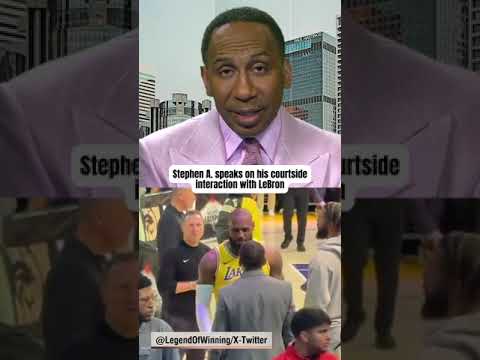 Stephen A. on his incident with LeBron courtside 👀