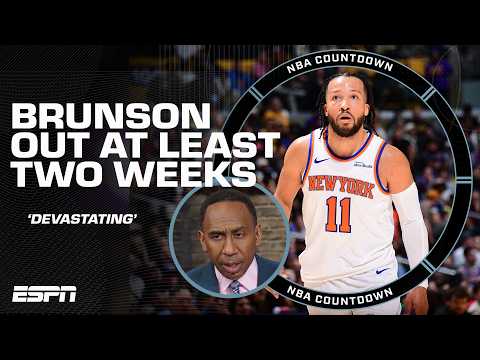 Stephen A. REACTS to Jalen Brunson’s injury news: ‘DEVASTATING’ | NBA Countdown