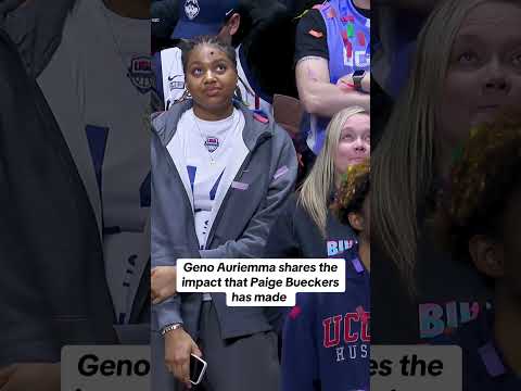 Geno shares impact of Paige Bueckers ❤️ #basketball #mvp #uconn