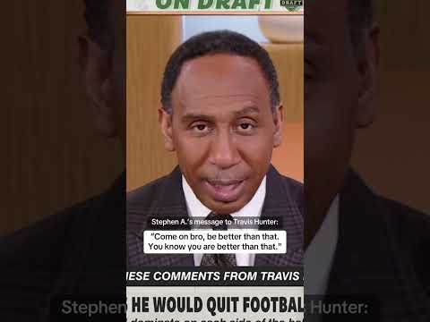 Stephen A. isn’t having Travis Hunter’s recent comments about playing WR/CB 👀