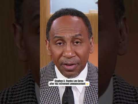 Stephen A. gives Lee Corso his flowers 💐