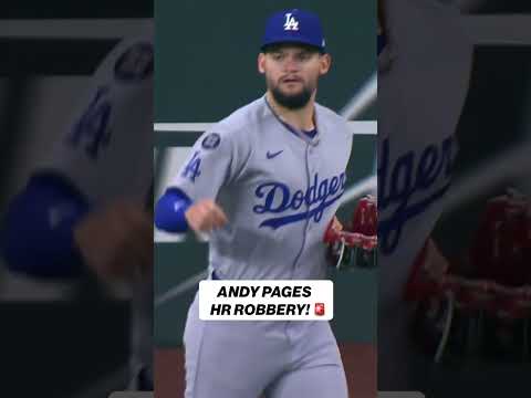 Andy Pages ROBS Corey Seager 😱 #Dodgers #baseball #mlb #robbery