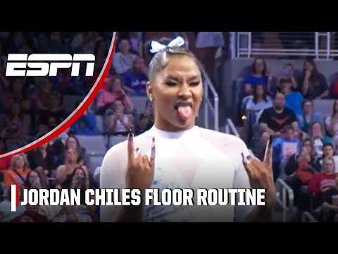 Jordan Chiles dazzles with a 9.9750 floor routine for UCLA 🌟 | ESPN College Gymnastics