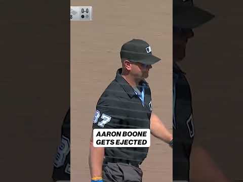 Aaron Boone gets EJECTED 😳 #ejected #yankees #newyork #baseball #mlb