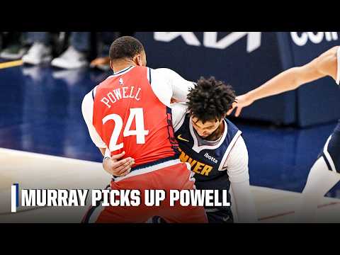 Jamal Murray PICKS UP Norman Powell ➡️ TECHNICAL FOULS for the Nuggets & Clippers 😳 | NBA on ESPN