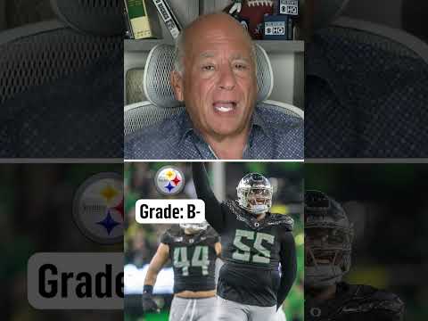 Pete Prisco gives the Steelers a B- grade for drafting Derrick Harmon #shorts