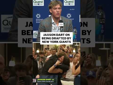 Jaxson Dart is fired up to be a Giant #shorts