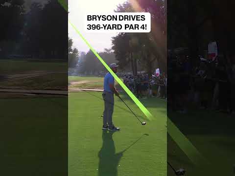 Bryson DeChambeau DRIVES 396-YARD PAR 4 😲 #liv #livgolf #golf #golfer #golfswing