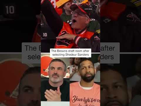 Browns draft room shortly after drafting Shedeur Sanders #nfl #shorts