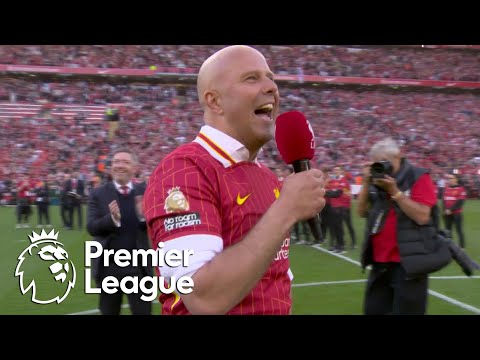 Arne Slot addresses Anfield faithful after Liverpool clinch Premier League title | NBC Sports