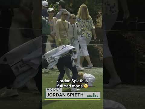 Sophie Spieth just hanging with dad at the Par 3 Contest 💚