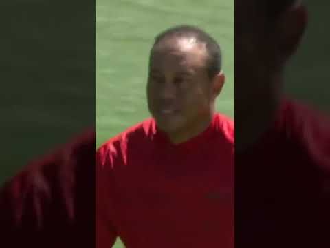 Tiger Woods gets OVATION walking up to 18th green in Final Round of Masters👏 #shorts