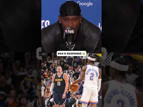 Shai’s reaction to his answer on stopping Nikola Jokic 😂