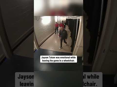 Tatum was sent to the locker room in a wheelchair