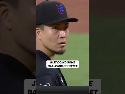 Fan doing crochet during a ball game 😳🤔 #funny #MLB