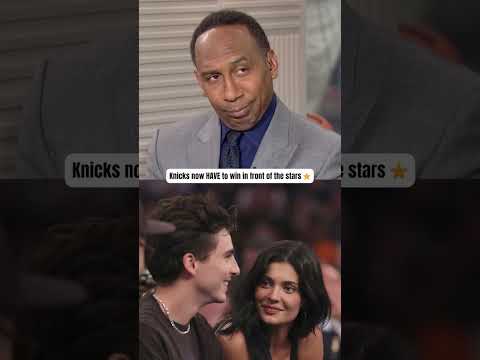 Stephen A. bumping shoulders with Timothee Chalamet & Kylie Jenner 🤣