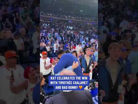 KAT celebrates with Bad Bunny and Timothee Chalamet