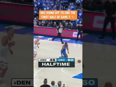 The Thunder are up 14 at the half 👀