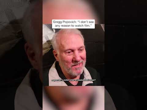 Gregg Popovich says he relies on his assistant coaches to watch film #shorts
