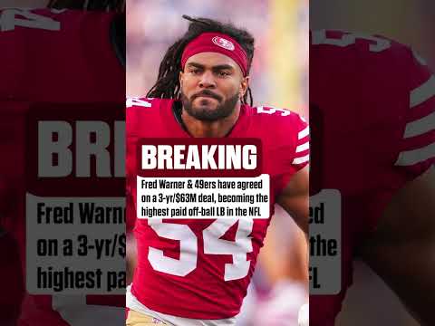 Four-time Pro Bowler Fred Warner and 49ers have agreed to an extension #shorts